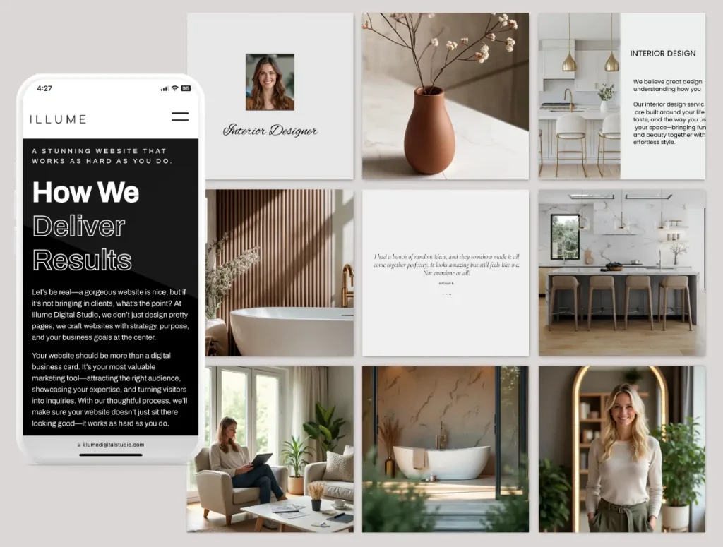 Designer explaining Instagram strategy tailored to your business needs